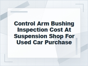 Control Arm Bushing Inspection Cost for a Used Car